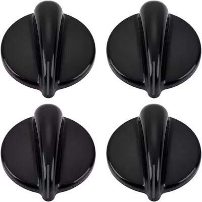 4 Pack Round Gas Range Knob Black Cooktop Knobs  General Electric Cooktop Burner • $23.74