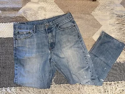 Mens 100% Cotton Bull Head Distressed Jeans Size 36x32  • $9