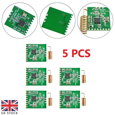 5Pcs CC1101 Wireless Transceiver Module 868MHz Long Distance Transmission Board • £15.99