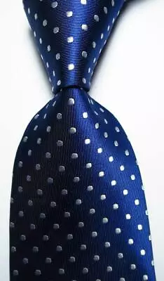 New ClassicTies Polka Dot JACQUARD WOVEN 100% Silk Men's Tie Necktie • $5.69