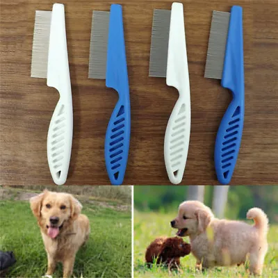 Cat Dog Metal Nit Head Hair Pet Lice Comb Fine Toothed Flea Flee HandleY-MF • $2.99