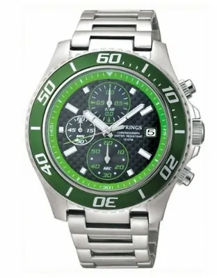 J. Springs By Seiko Instruments Inc. Men's Chronograph Watch 10 ATM BFD074 • $134