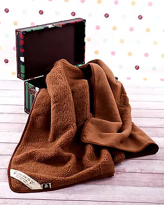 £69.99 • Buy MERINO PURE WOOL BLANKET THROW 100% NATURAL , ALL SIZES WOOLMARKED Brown Blanket