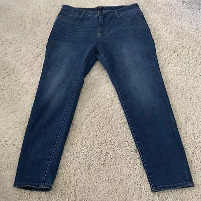 J. Crew Jeans Womens Curvy High-Rise Skinny Size 34 Medium Blue Denim Stretch • $19.16