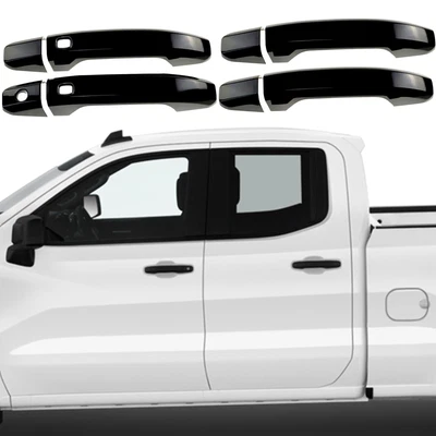 $15.82 • Buy 8PCS Door Handle Cover With  2 Smartkey Hole For 2019-2021 Chevy Silverado 1500
