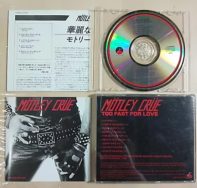 MOTLEY CRUE - Too Fast For Love - 1989 Japan CD (no Obi)~ SIXX:A.M.  VINCE NEIL • $8.45