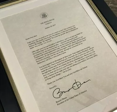 SIGNED Barack Obama Personalized Presidential White House Letter -OFFICIAL STYLE • $24.99