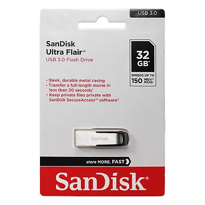 SanDisk 32GB Cruzer Ultra Flair USB 3.0 150MB/s Flash Mini Pen Drive Fast SDCZ73 • $7.20