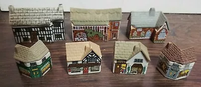 Lot Of 7 WADE ENGLAND Whimsey On Why Miniature Cottage #'s 9 10 11 12 13 14 15 • $58.99