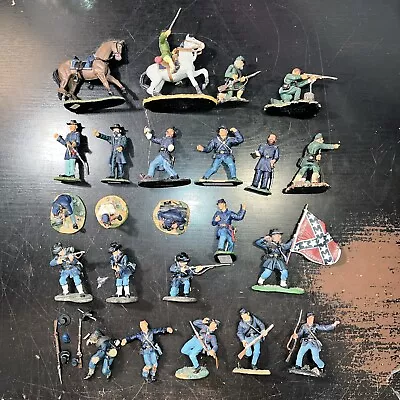 23x Britains Civil War Metal Miniatures Union Infantry Cavalry Soldiers Lot • $295.99