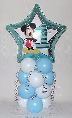 1st Birthday - Mickey Mouse - One  -   Foil Balloon Display - Table Centrepiece • £5.90