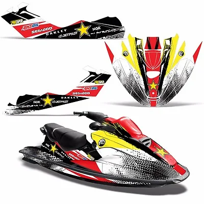 Decal Graphic Kit SeaDoo Jet Ski Wrap Jetski Bombardier Parts Sea-Doo GTX 96-99 • $440.36