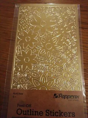 £1.99 • Buy Gold Flowers Quality Card Making Peel Offs Scrapbooking
