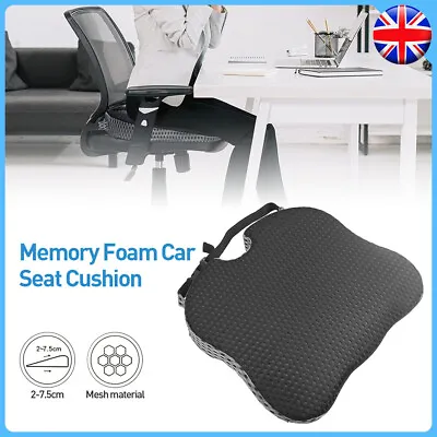 Universal Car Seat Cushion Thick Wedge Memory Foam Office Chair Comfort Pad Mats • £16.49