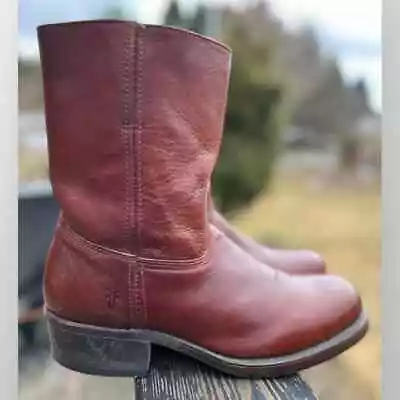 Frye Campus Boot (Men 12) Chestnut Brown Leather Ankle Vintage Western Short • $168