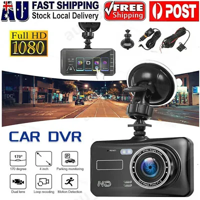 $36.66 • Buy 4  Touch Night Vision Car Dash Camera Video DVR Recorder Front And Rear Dual Cam