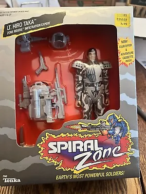 Spiral Zone Riders Lt HIRO TAKA Complete Helmet Backpack Guns Tonka MIB Sealed • $200