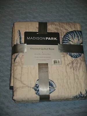 Madison Park Oversized Quilted Throw Blanket Sea Shells Starfish Beach Nautical • £48.18