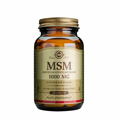 SOLGAR MSM 1000mg 60tabs • $37