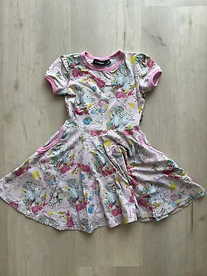 Rock Your Kid Pink Floral Dress With Horses Size 5 • $32
