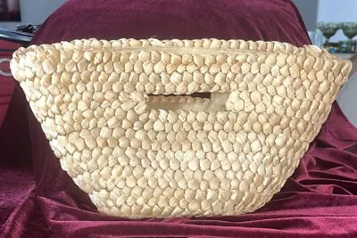 Vera Wang Medium Light Brown Raffia Straw Tote Handbag Fully Lined. • $10