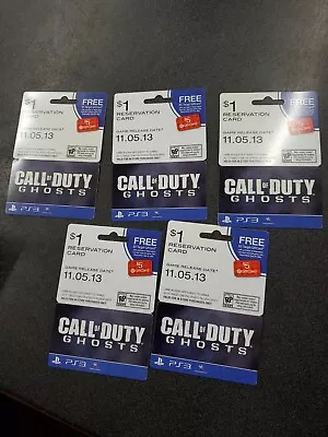 PS3 Target Collectible Reservation Card Call Of Duty Ghosts Lot Of 5 EXPIRED • $20