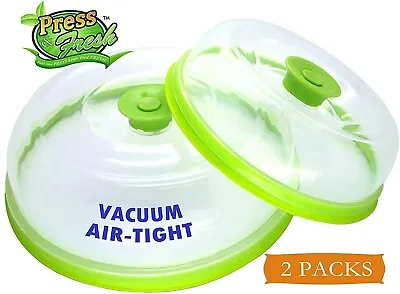 Press N Fresh Universal Vacuum Air-tight Food Sealer Container Plate Platter Lid • $15.99