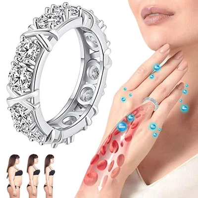 £2.47 • Buy Magic Stone Shaping Full Cross Rhinestone Diamond Ring Shaping Rings