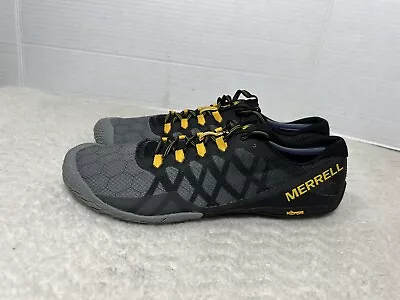 Merrell Vapor Glove 3 Barefoot Running Shoes Men’s Size 9 Dark Grey Lace Up • $48