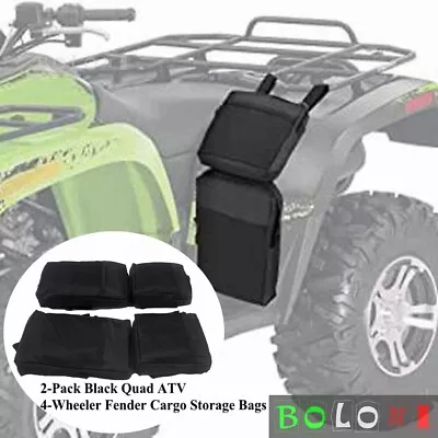 2 Pack ATV Fender Bag 4-Wheeler Tank Saddlebags Universal Rear Storage Bag New  • $32.98