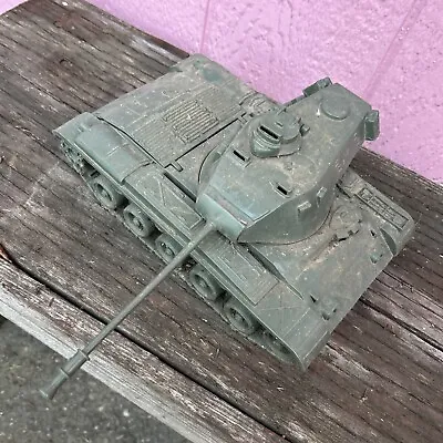 Vintage USA Made Plastic Army Tank Military Green #752 Illinois Toy American ￼￼ • $17.65