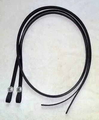 3/4 X 7' Or 8' Split Reins Black Beta Biothane Rein Bridle Horse Show Trail Pony • $36.99