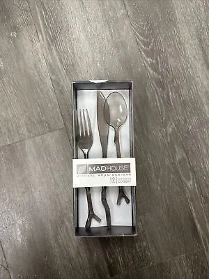 MadHouse Michael Aram Designs Brown Plastic Twigs Design In Box 12 Count Cutlery • $12