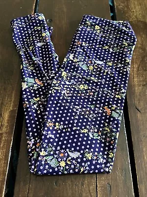 Lularoe A Kids Leggings Size L/XL New Purple Polka Dot Large XLarge • $8.49