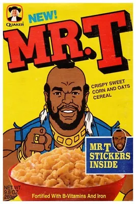 MR T CEREAL BOX  POSTER - 11 X17 -12 X18  BUY ANY 2 GET ANY 1 FREE! • $11.75