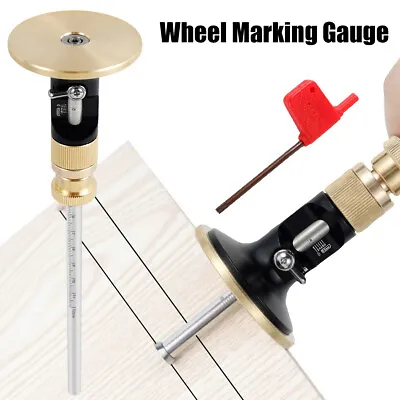 Wood Scribe Tool 2 In 1 Wheel Marking Gauge With Scale Heavy-Duty-.- • $36.49