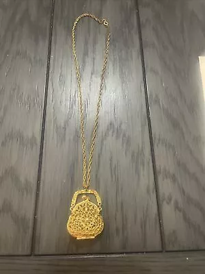 Victorian Era Golden Purse Necklace • $15