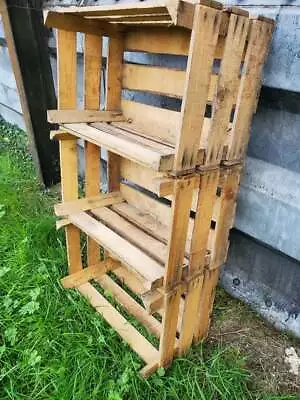 Bargain Clearance Wooden Vintage Apple Crates For Storage Shelves Shop Display • £495