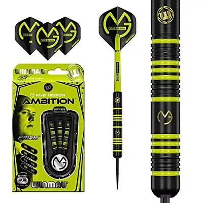 24 Gram Winmau Michael Van Gerwen Ambition Coated Brass Steel Tip Darts - MvG • $37.97