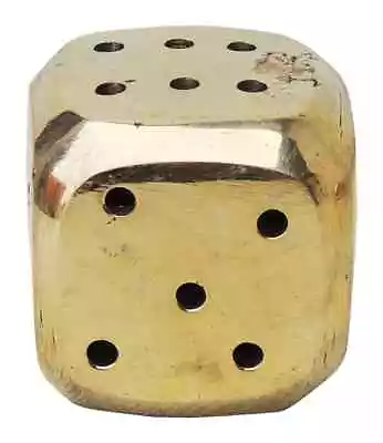 Brass Dice Vintage Solid Cube Pasa 1.3*1.3*1.3 Inch • $19.57