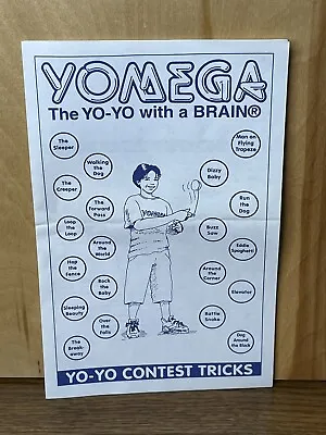 Yomega Yo-Yo With A Brain Contest Tricks Booklet 1990's 90's Vintage Toy Print • £9.64