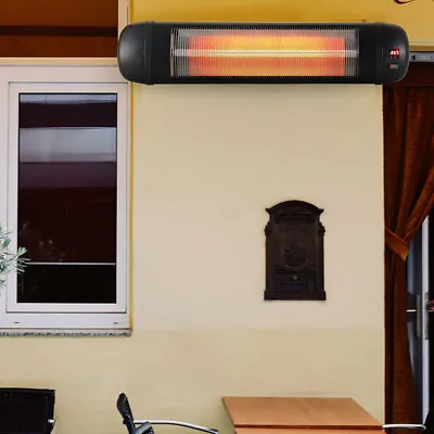 £18.99 • Buy 2000W Electric Infrared Patio Heater Wall Mounted Outdoor Garden Heating +Remote