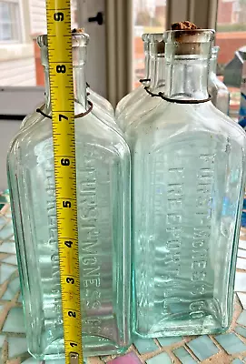 Lot 6- Vintage Early Medicine Bottles Furst-McNess Co Freeport IL Embossed Aqua • $9.99