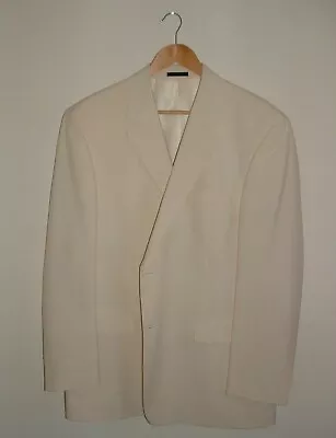 Chereskin Men's Silk Sport Coat Jacket 44L Off-White/Cream Shade Pre-owned • $42.71