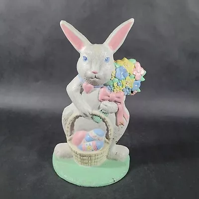 Easter Bunny Rabbit Cast Iron Door Stop Book End Vintage Midwest Holiday Decor • $32.97