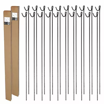 £42.99 • Buy METAL STEEL BARRIER FENCING FENCE PINS STAKES POSTS ROAD PINS 1.25m Pack Of 20