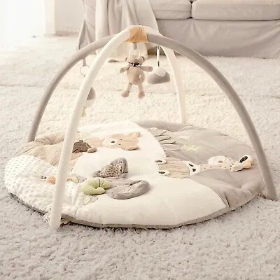 Baby Gym Play Floor Mat & Sensory Toys Babies Boy Girl Safari Themed Playmat • £45