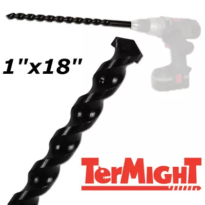 TerMight 1  X 18  Carbide Tip Bellhanger Masonry Bit Concrete Brick Stone + Case • $30.79