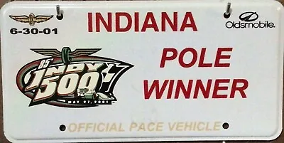 License Plate Indiana Indianapolis 500 Official Pace Car Pole Winner Oldsmobile • $199.99