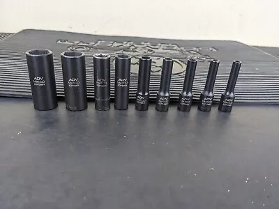 #aw459 MATCO TOOLS  SADPM146V  1/4  DRIVE METRIC 6pt ADV DEEP IMPACT SOCKET SET • $59.95